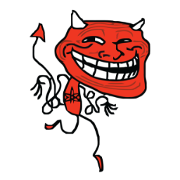 Красный троллфейс. Trollface красный. Красный троллфейс Мем. Картинка дьявол трололо. Тролл фэйс Сатона.