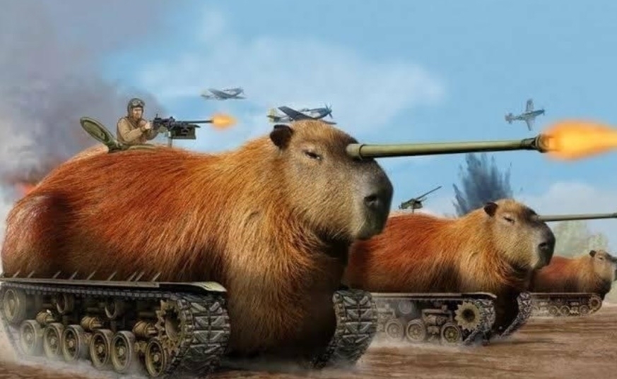 Friendly capybara  Капибара, Иллюстрации животные, Морская свинка