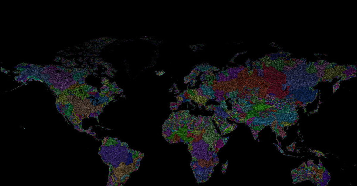Map features. Карта цветная.