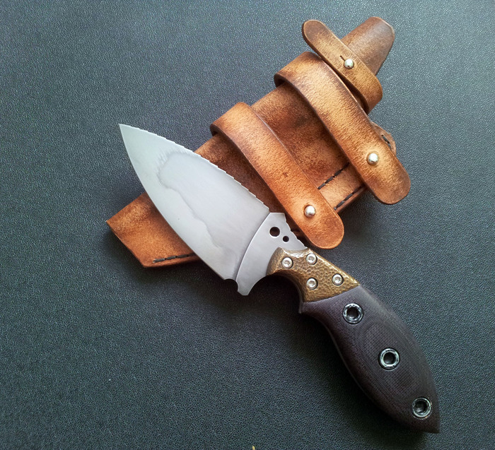 Пятничная у8а Нож, Своими руками, Рукоделие с процессом, Сталь, Кожа, Видео, Длиннопост