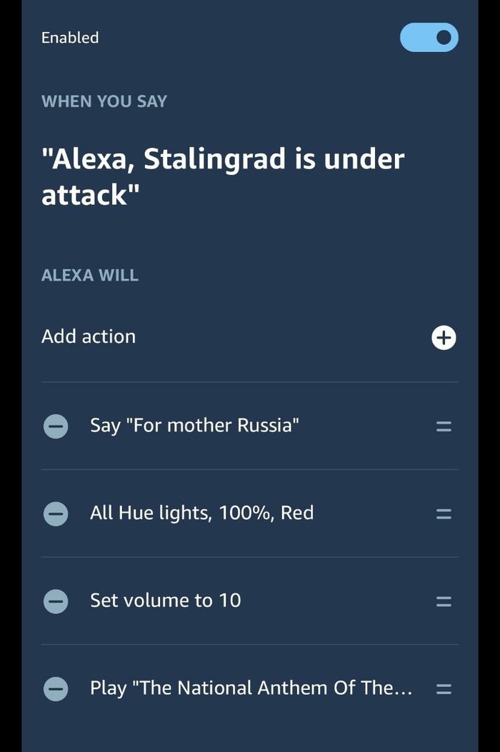 For mother Russia. Alexa, , 