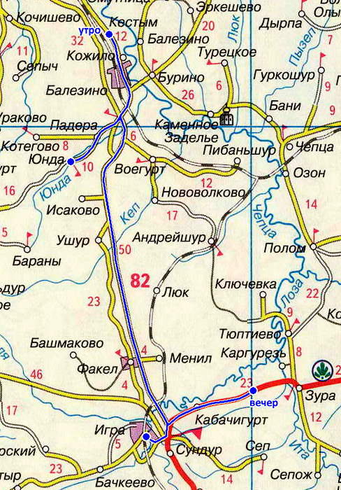 Карта балезино удмуртия