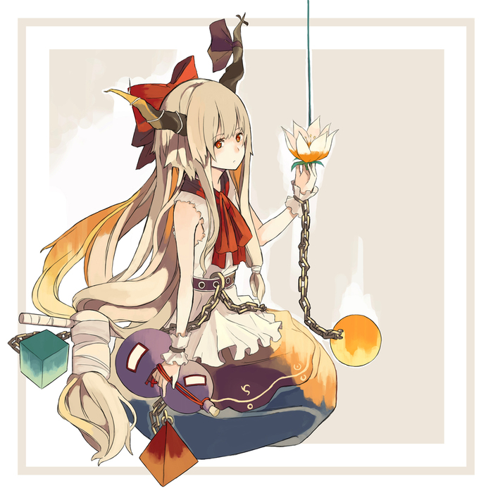   mk (masatusaboten) Anime Art, , Ibuki Suika, Touhou, Mk masatusaboten