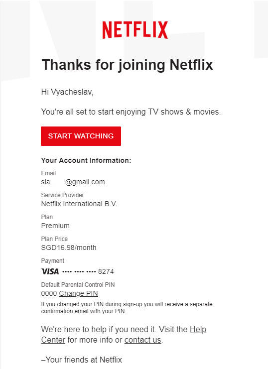 Netflix подписка