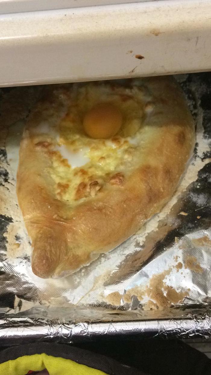 Хачапури по-аджарски. Кулинария, Национальная кухня, Рецепт, Кавказская кухня, Длиннопост