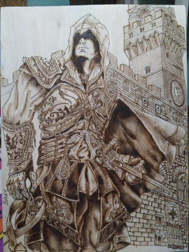 Эцио Аудиторе, выжигание, спид арт