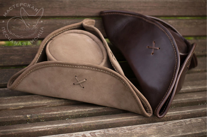 Две треуголки Ручная работа, Шляпа, Кожа, Своими руками, Длиннопост, Треуголка, Рукоделие без процесса