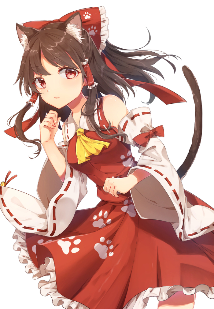 Neko Reimu Touhou, Hakurei Reimu, Anime Art, ,  , Konnyaku