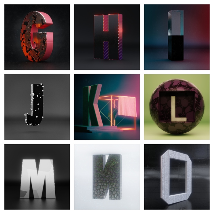 Alphabet 3D /  3D Blender, Cycles, , 3D, , , , 