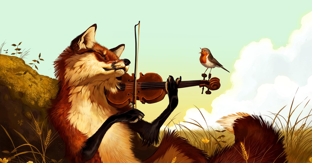 Музыкальная игра лиса. Скрипка лиса. Животные с музыкальными инструментами. Лиса с музыкальным инструментом. Звери с музыкальными инструментами.