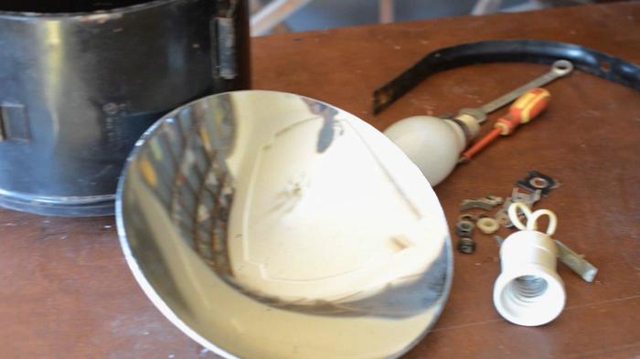 Лофтовый светильник из советского ХЛАМА. Своими руками, Лофт, Реставрация, Работа с деревом, Переделка, Светильник, Творчество, Видео, Длиннопост, Блошиный рынок