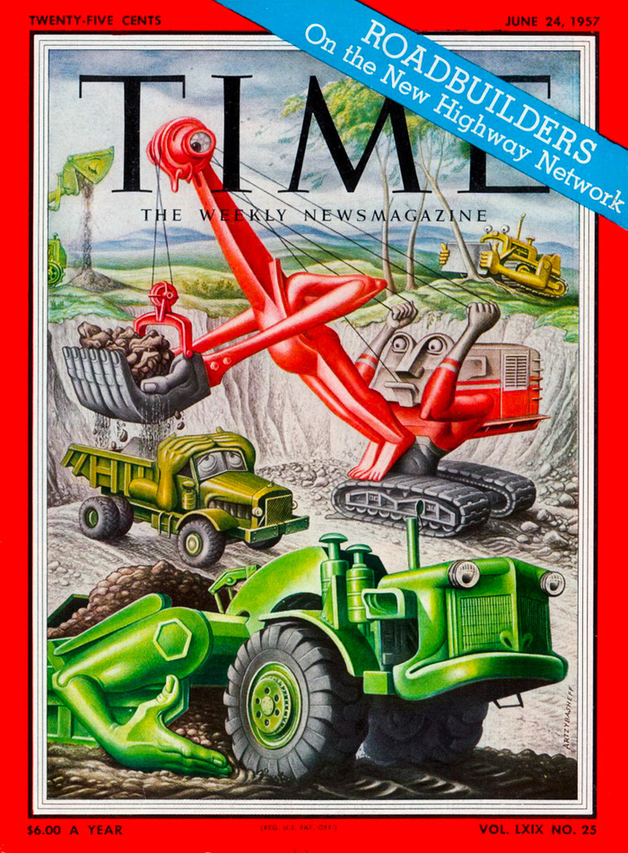 Обложка журнала "Тайм", 1957 год