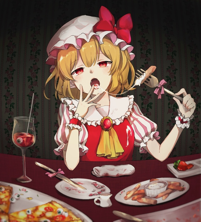 Flandre Scarlet Touhou, Flandre Scarlet, Anime Art, ,  