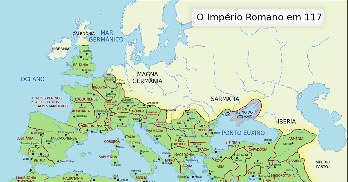 Римская империя 117 год карта