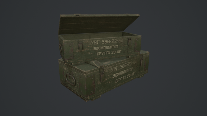 Military Crate | Cinema 4D Cinema 4D, 3D, , , Substance painter, Marmoset Toolbag, , 3D 