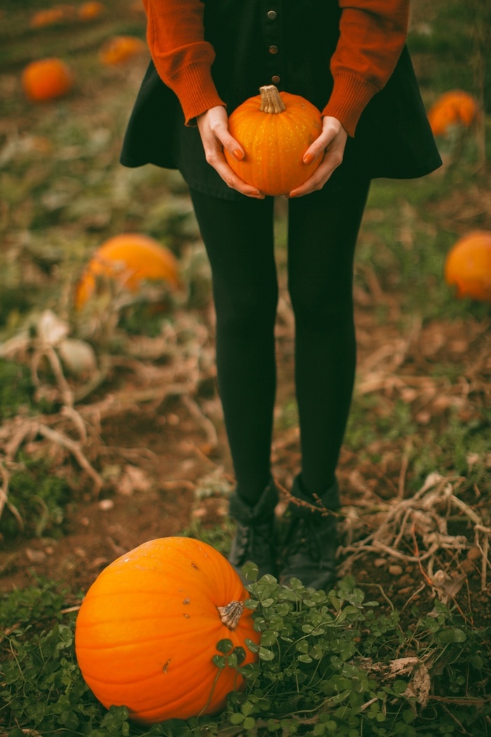 Осеннее настроение Рыжая девушка, Тыква, Хэллоуин, Осень, Фотография, Длиннопост