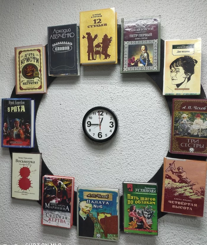 Часы с книгами