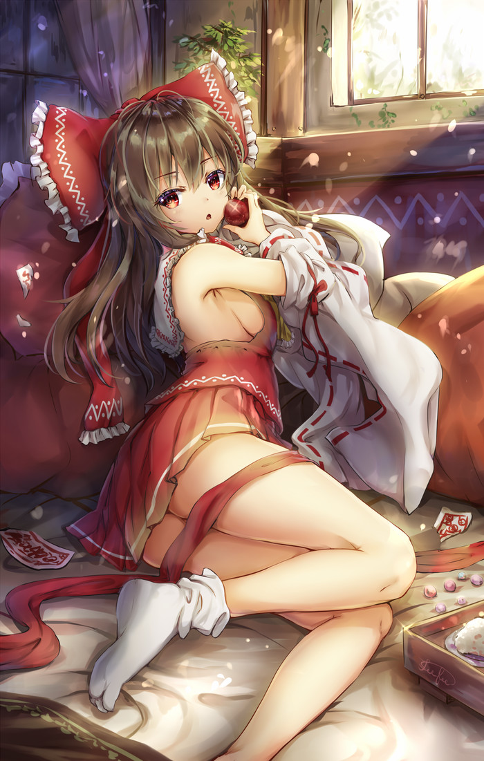 Hakurei Reimu Touhou, Hakurei Reimu, Anime Art, ,  , Fli fli