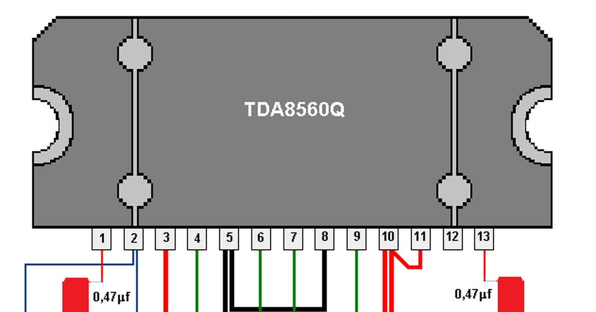 Tda8560q схема усилителя мощности