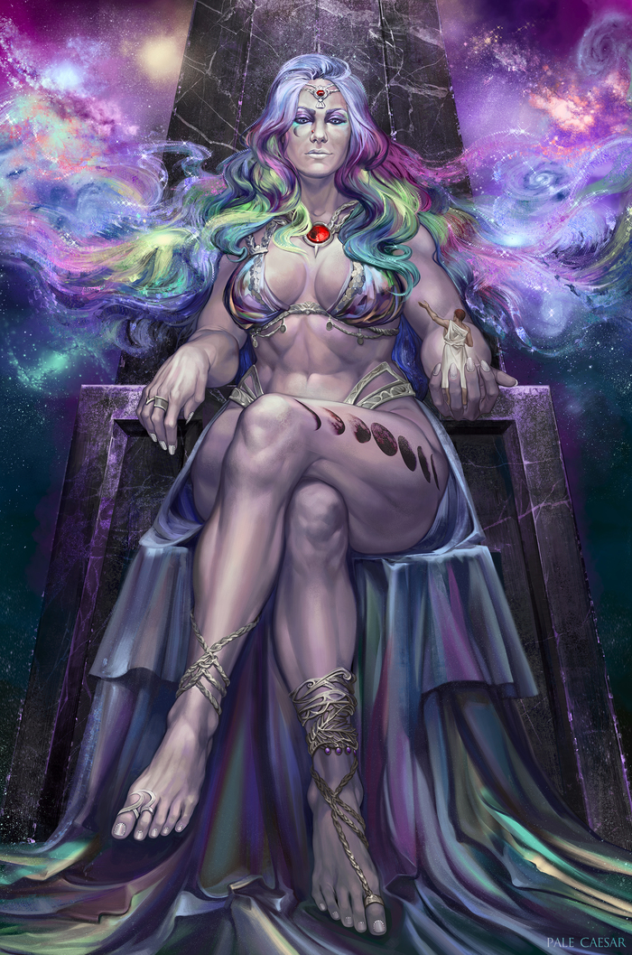 Nebula Goddess and her devoted slave