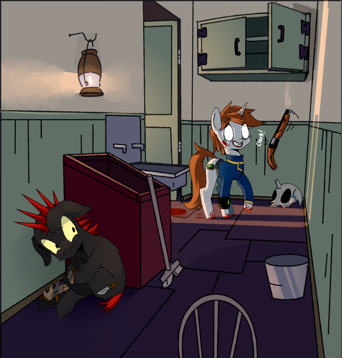      My Little Pony, Littlepip, Original Character, Semi-grimdark