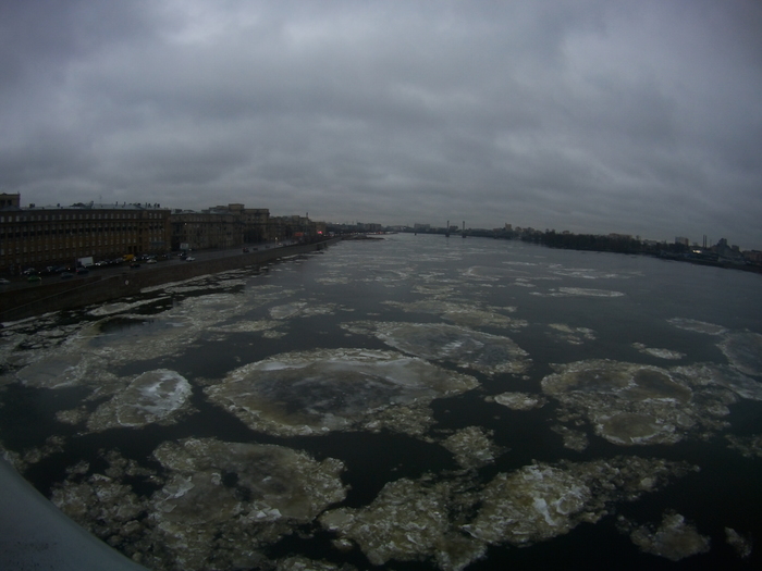 Лёд на реке Нева Река, Санкт-Петербург, Нева, Лед