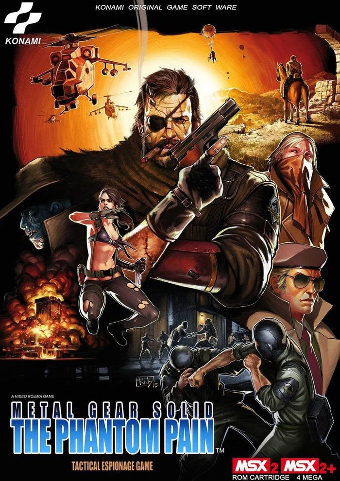Постер MGS 5 в стиле 80-ых Metal Gear Solid, Арт, Игры