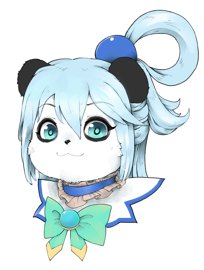 Aquapanda , Konosuba, Aqua, Furry Art, Anime Art, Furry Panda, 