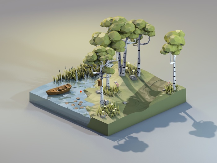Low Poly  Low poly,  , , , , 3D
