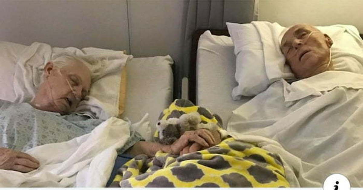 Умерли держась за руки. Прожили вместе 70 лет в больнице. Старик держит мертвого ребенка.