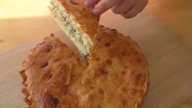 Пирог с картошкой, мясом и заварным кремом Кулинария, Пирог, Рецепт, Еда, Пирог с мясом, Другая кухня, Заварной крем, Видео, Длиннопост