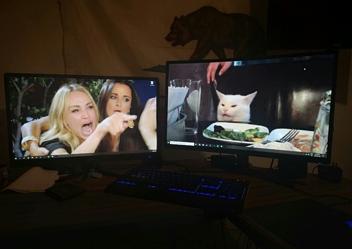 Зачем ещё нужны два монитора, если не для этого