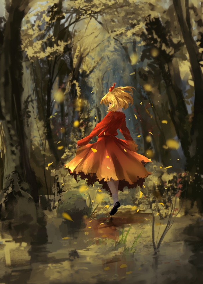   ushitsuchi Anime Art, , Aki Shizuha, Touhou