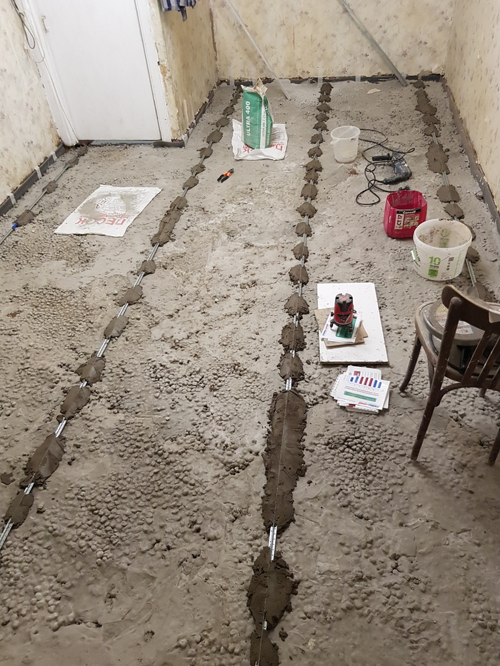 Стяжка пола с керамзитом Ремонт, Своими руками, Стяжка пола, Длиннопост