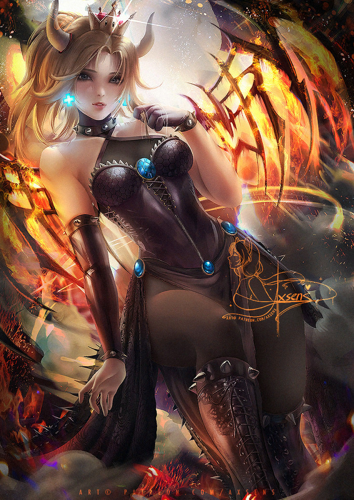 Mercy Bowsette Mercy, Bowsette,  , Overwatch, , , Axsens