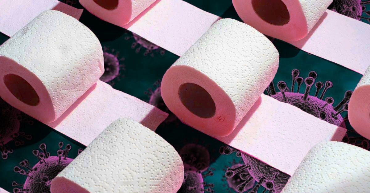 Розовая туалетная бумага