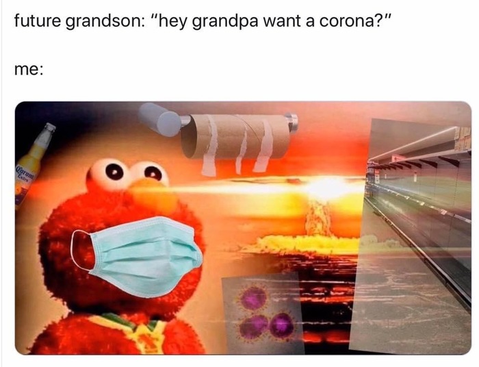 Будущий внук: Эй, деда! Хочешь «Corona»?