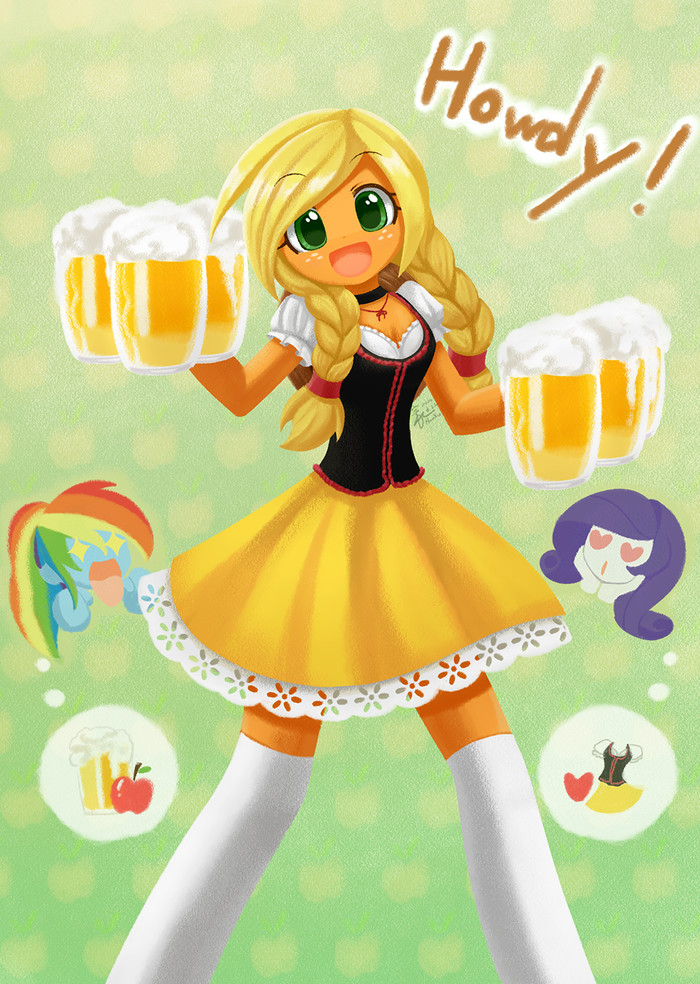    My Little Pony, Equestria Girls, Applejack, Rarity, Rainbow Dash, Howxu