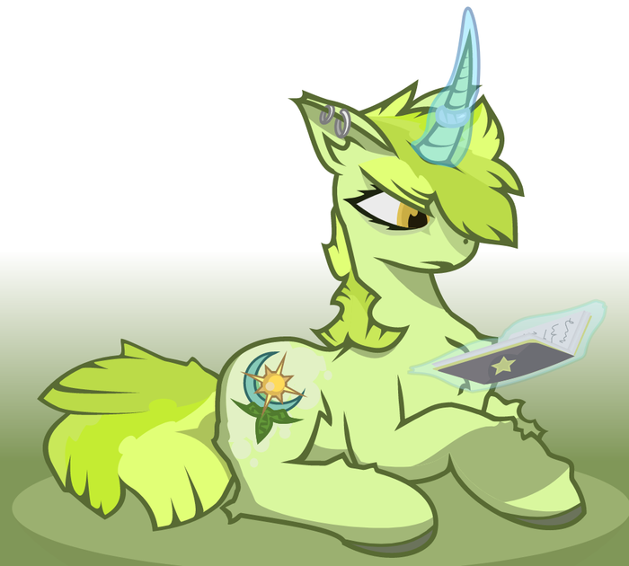 Недовольная ОС'ка читает книгу...