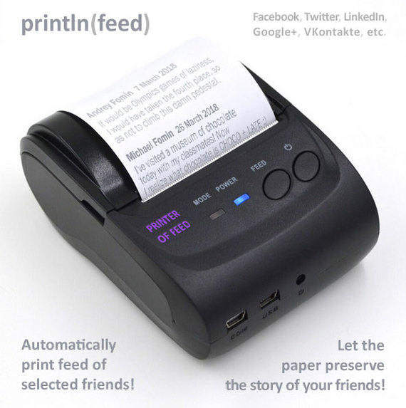 Мини-принтер постов и комментариев