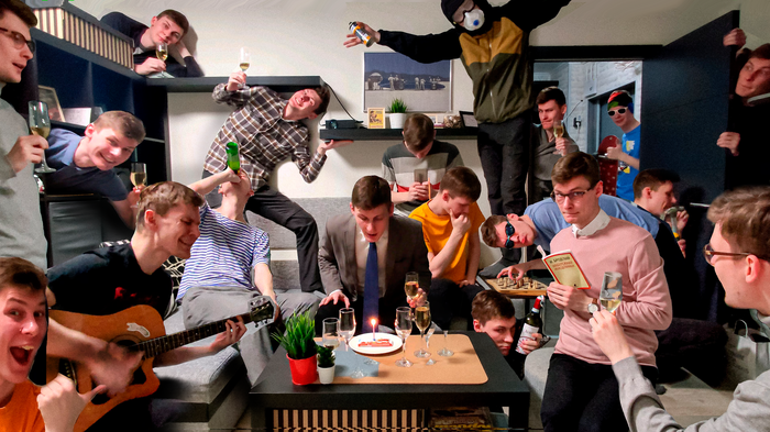 Решили с друзьями отметить мой ДР. Ура