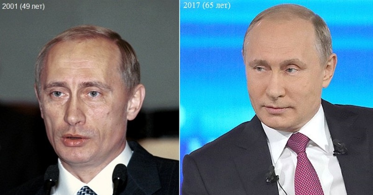 Путин 15 лет назад и сейчас фото