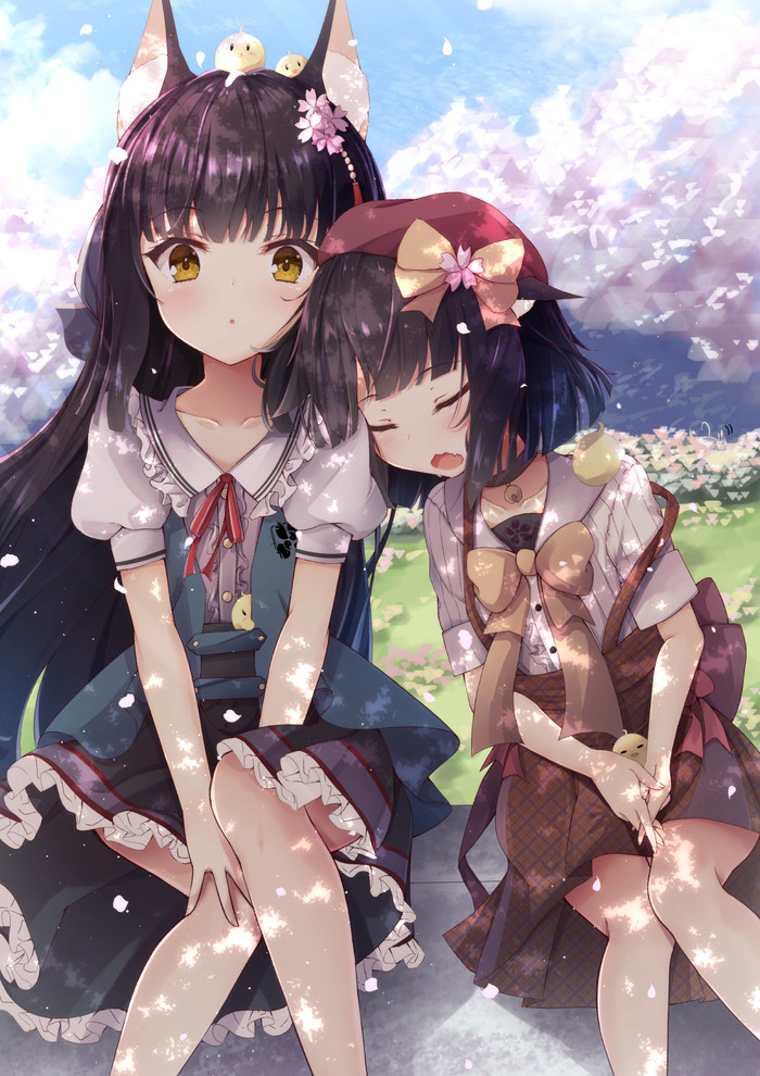 Nagato & Mutsu Azur Lane, Mutsu, Nagato, Anime Art, 