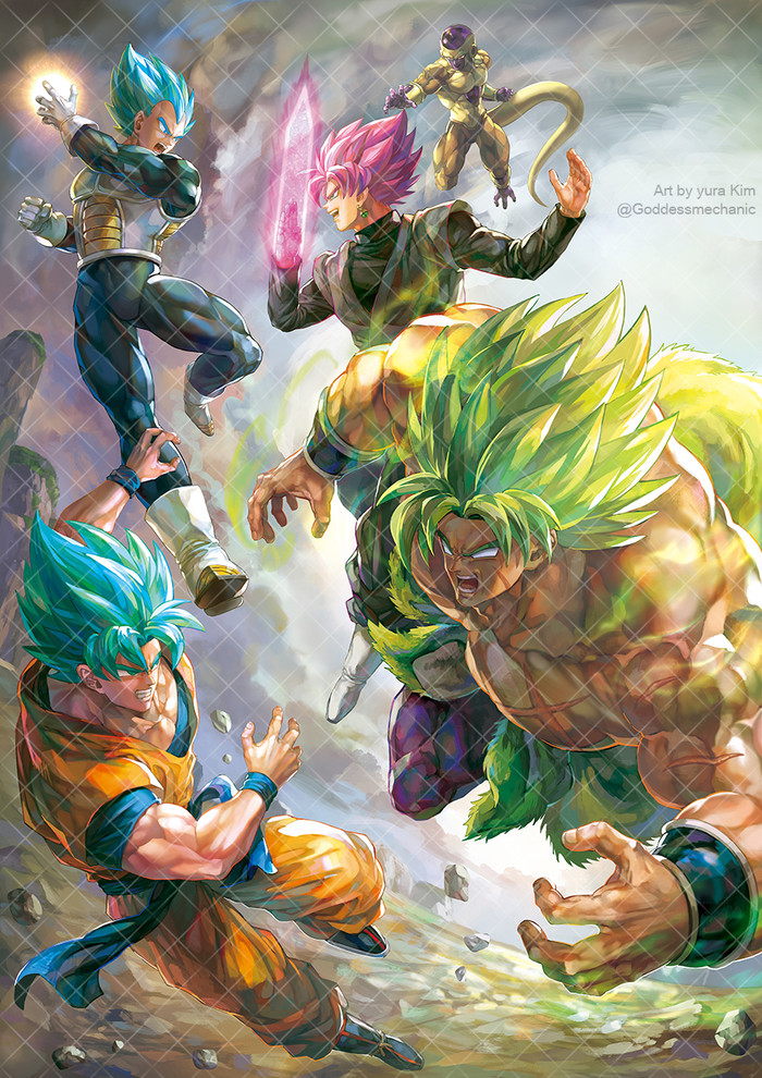 Dragonball Super , Anime Art, Dragon Ball, Goku, Vegeta, Broly, Frieza