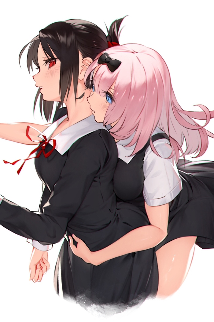 Kaguya & Chika Àíèìå, Àðò, Anime Art, Kaguya-Sama wa Kokurasetai, Shinomiya Kaguya, Fujiwara Chika, Äåâóøêè