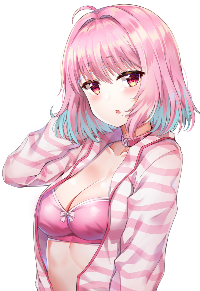 Pink haired anime girl