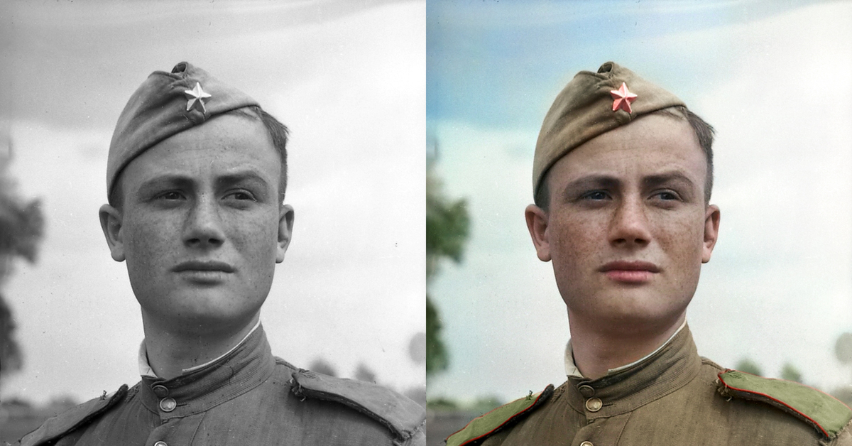 Фото мужчины до войны и после вов