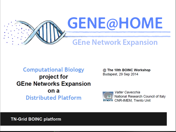    GEne Networks    , Boinc,  , 