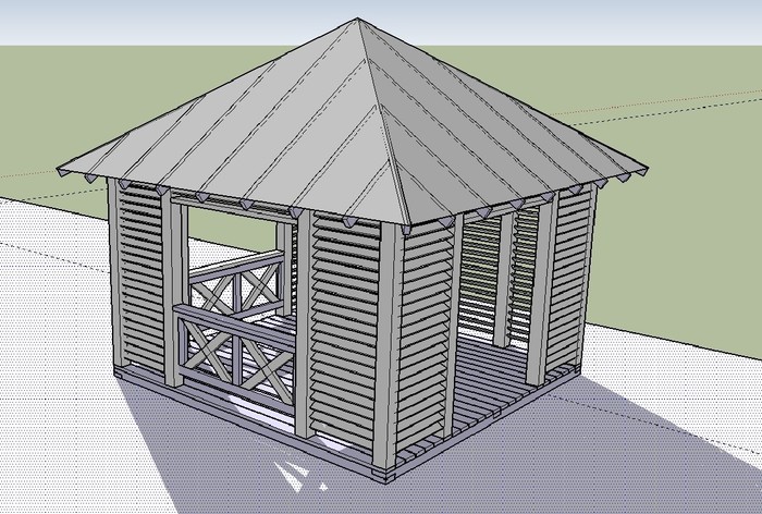 Создаём беседку с мангалом на даче своими руками
