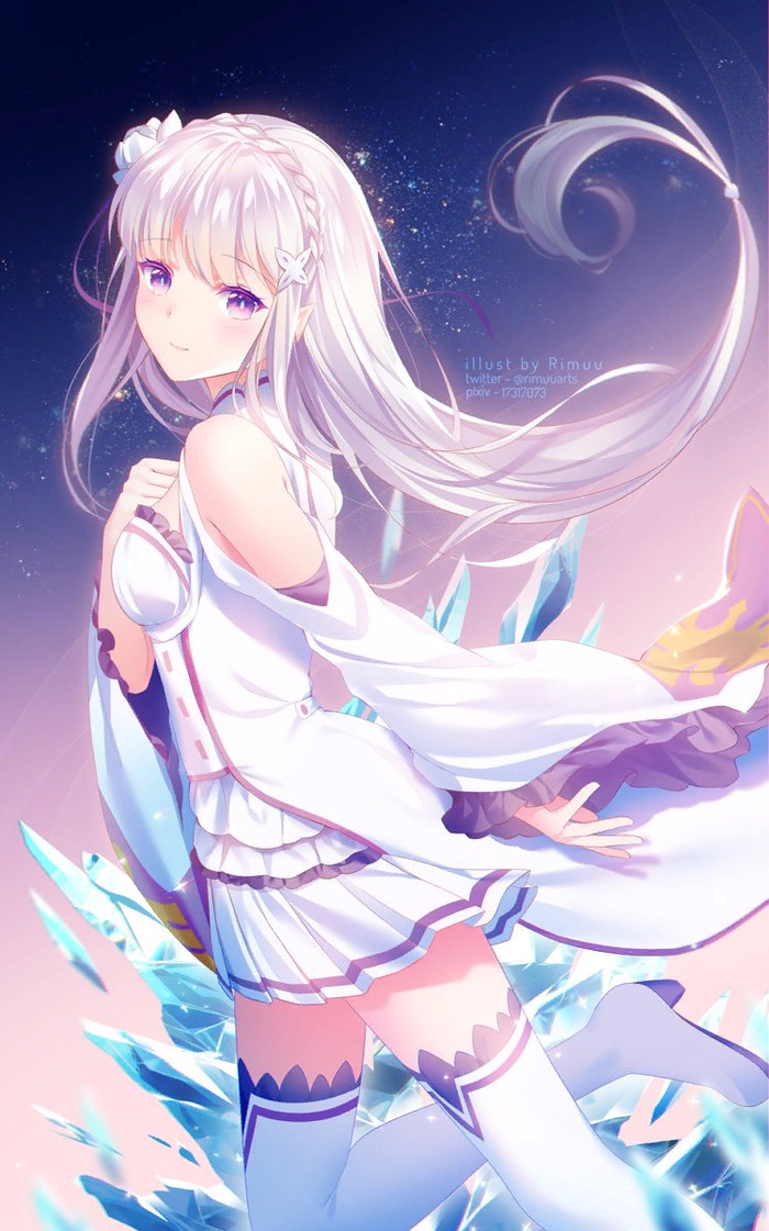 Emilia Emilia, Re:Zero Kara, Anime Art, 